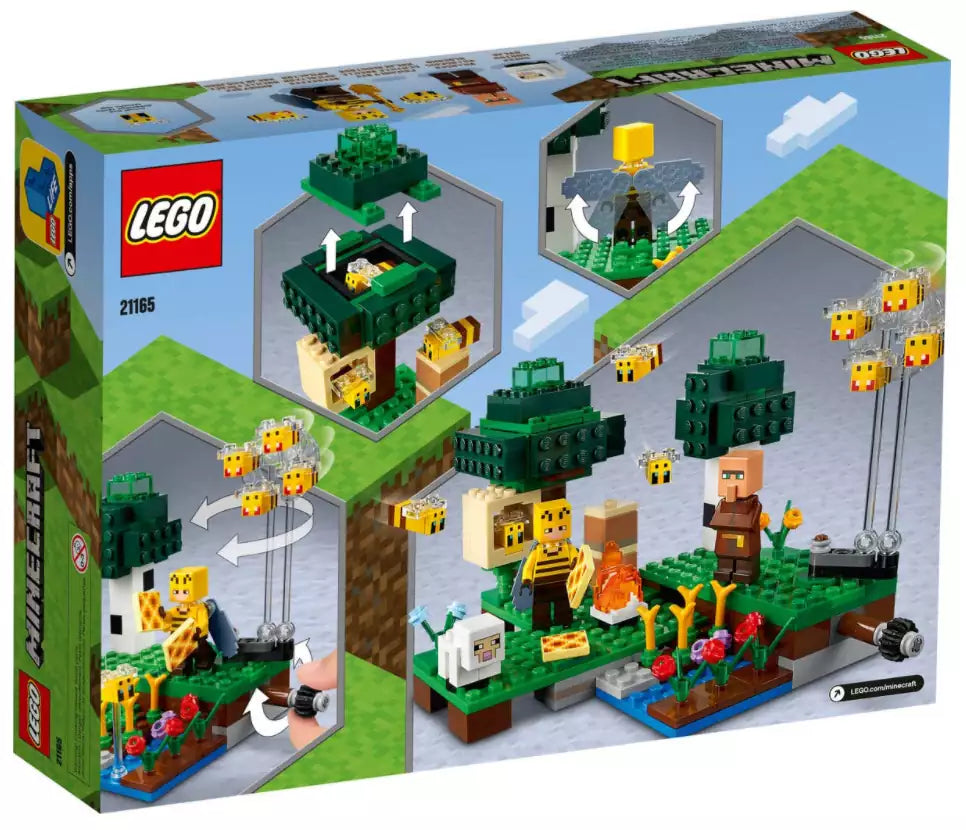 Box Rückansicht: LEGO Minecraft 21165 Die Bienenfarm
