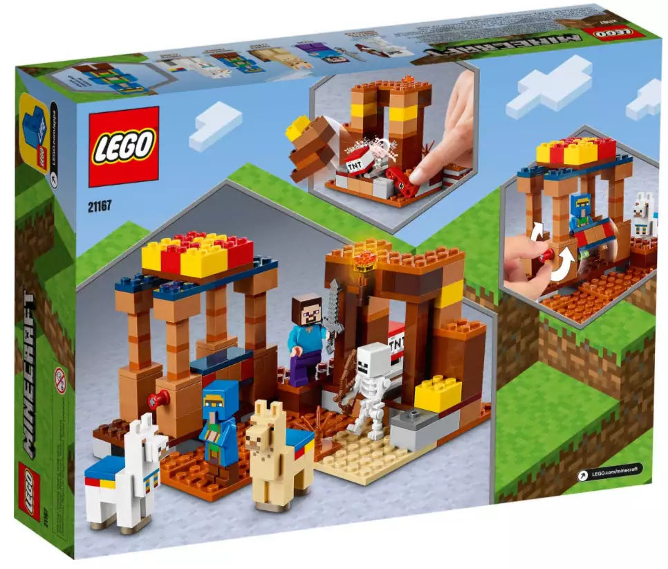 Box Rückansicht: LEGO Minecraft 21167 Der Handelsplatz