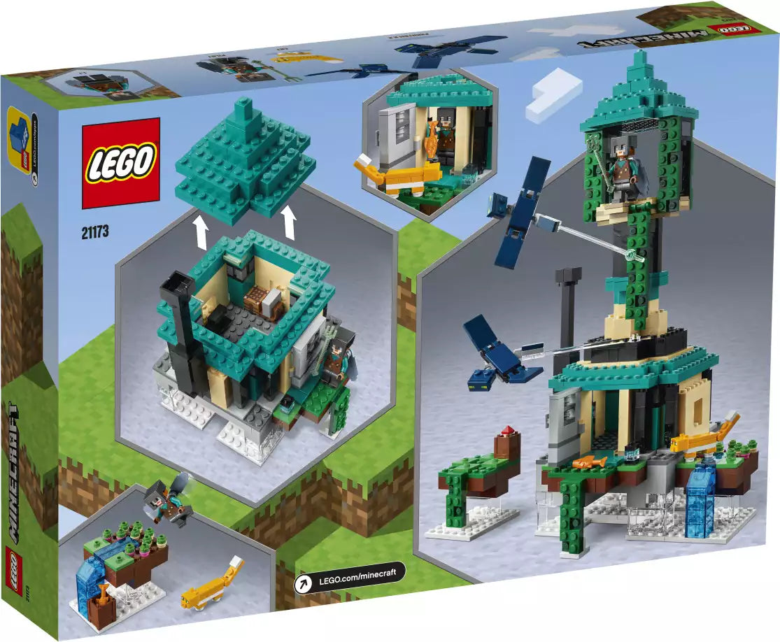 Box Rückansicht: LEGO Minecraft 21173 Der Himmelsturm