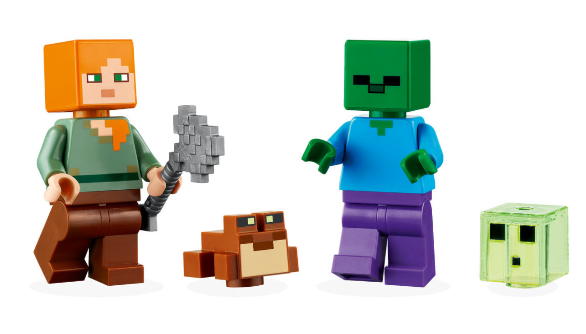 Minifiguren: LEGO Minecraft 21240 Das Sumpfabenteuer