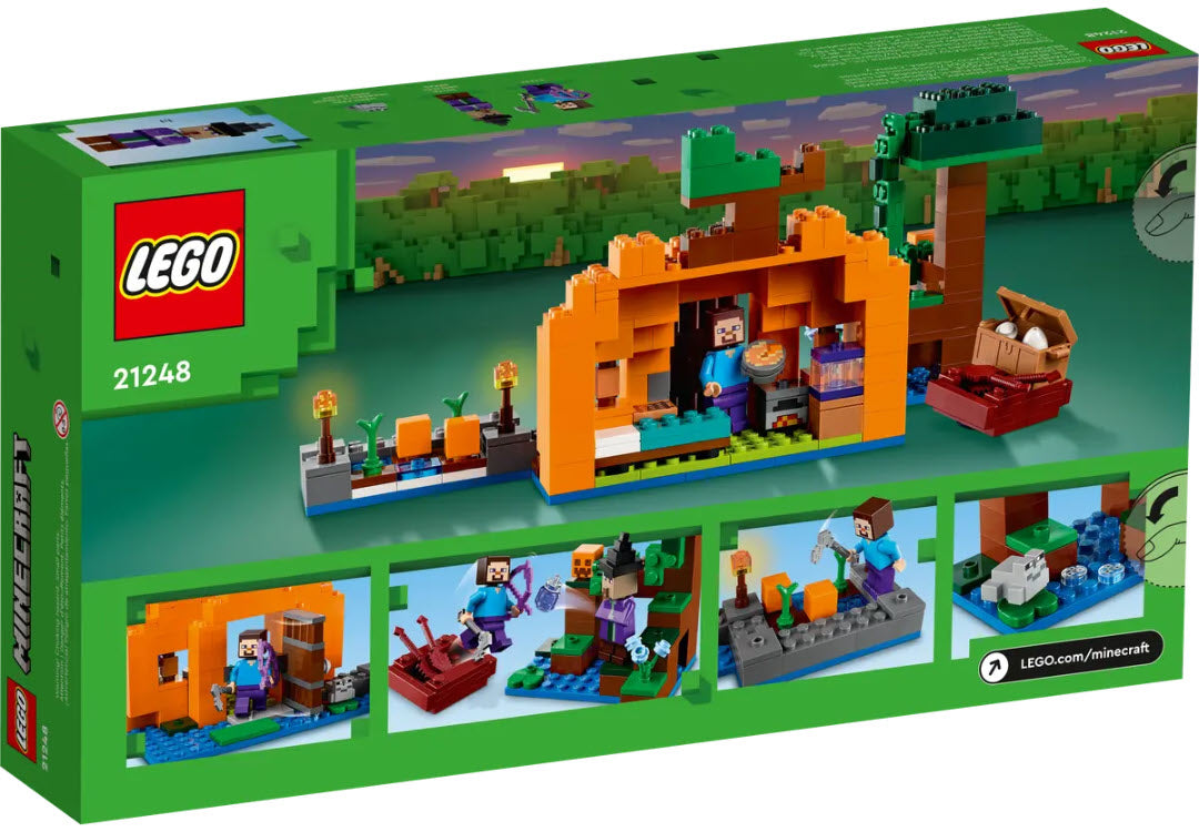 Box Rückseite: LEGO Minecraft 21248 Die Kürbisfarm