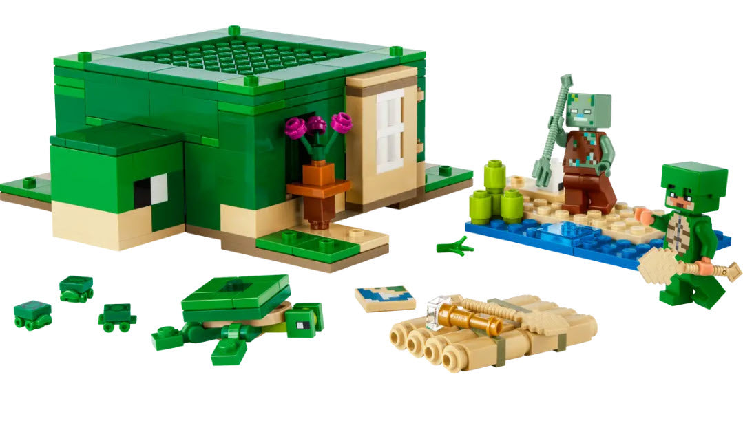 Inhalt: LEGO Minecraft 21254 Das Schildkrötenstrandhaus