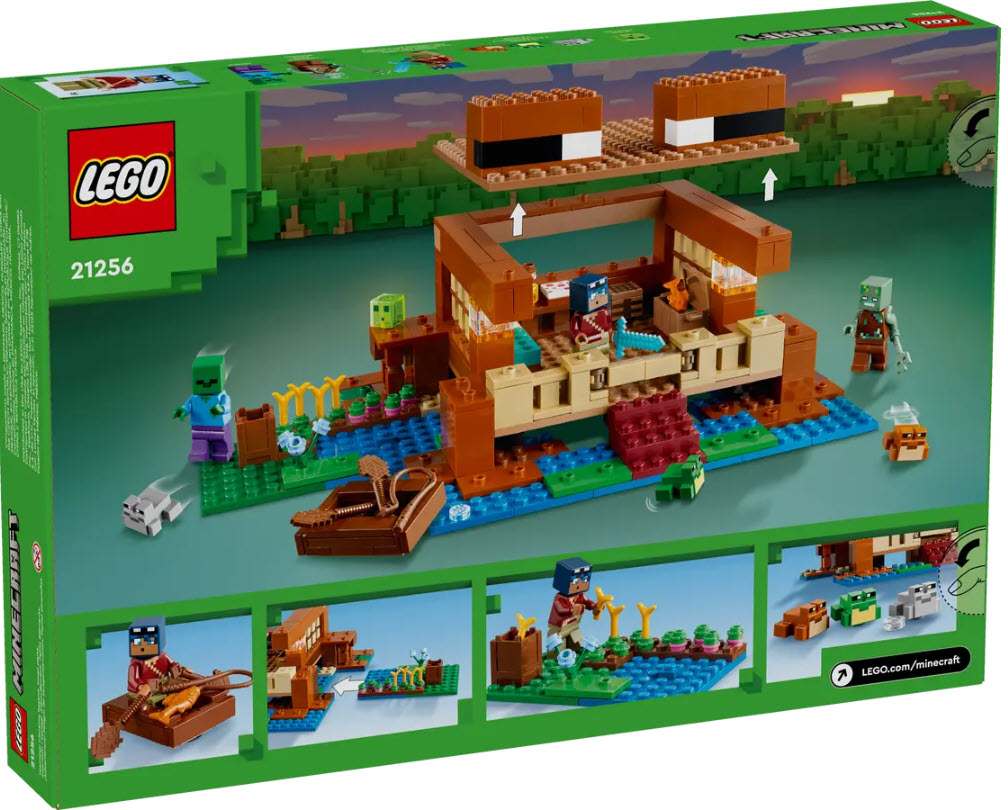 Box Rückseite: LEGO Minecraft 21256 Das Froschhaus
