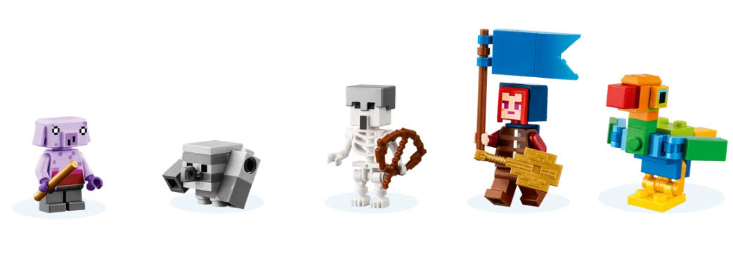 Minifiguren: LEGO Minecraft 21257 Showdown mit dem Verschlinger