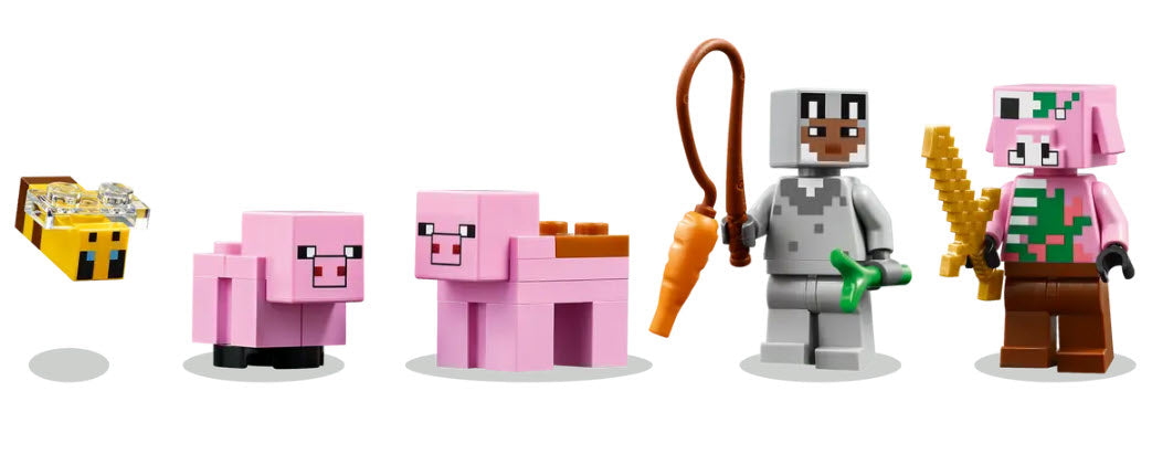 Minifiguren: LEGO Minecraft 21268 Das Babyschwein-Haus