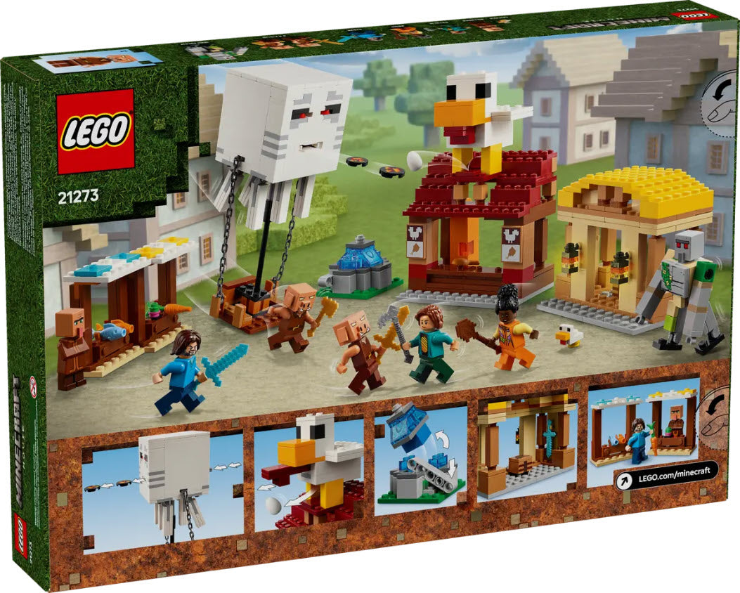 Box Rückseite: LEGO Minecraft 21273 Angriff des Ghast-Ballons