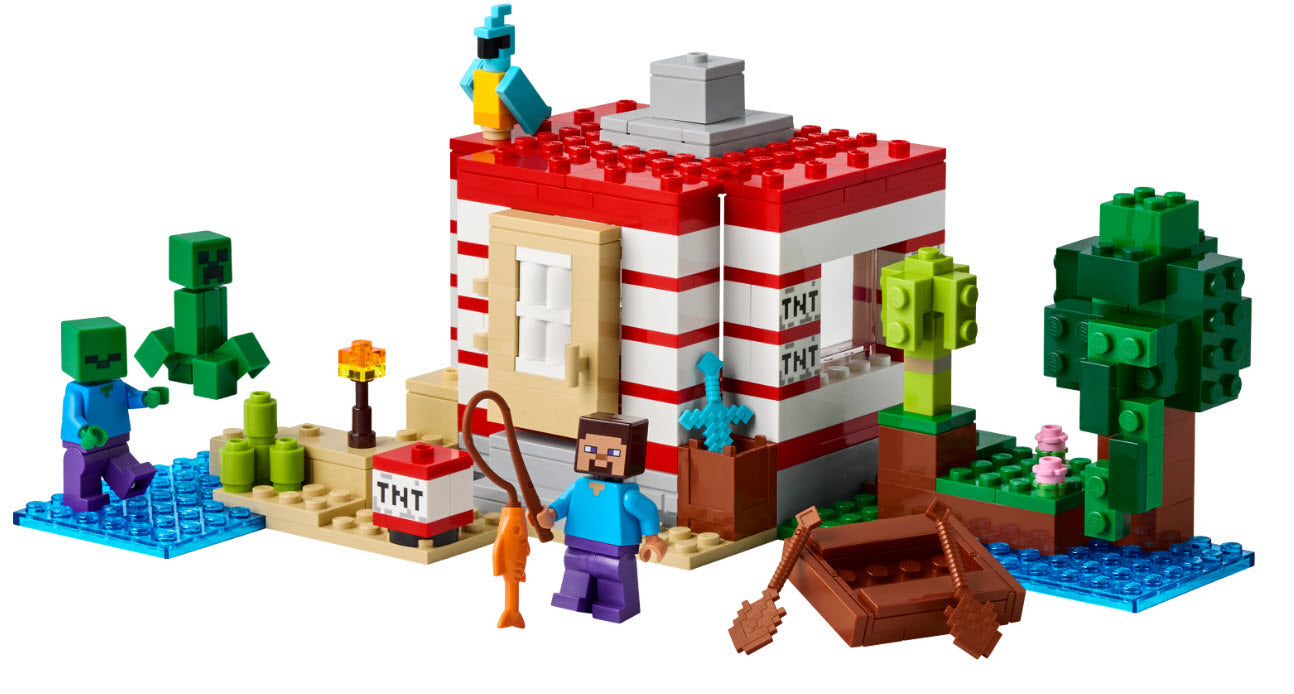 Inhalt: LEGO Minecraft 21275 Das TNT-Dschungelhaus