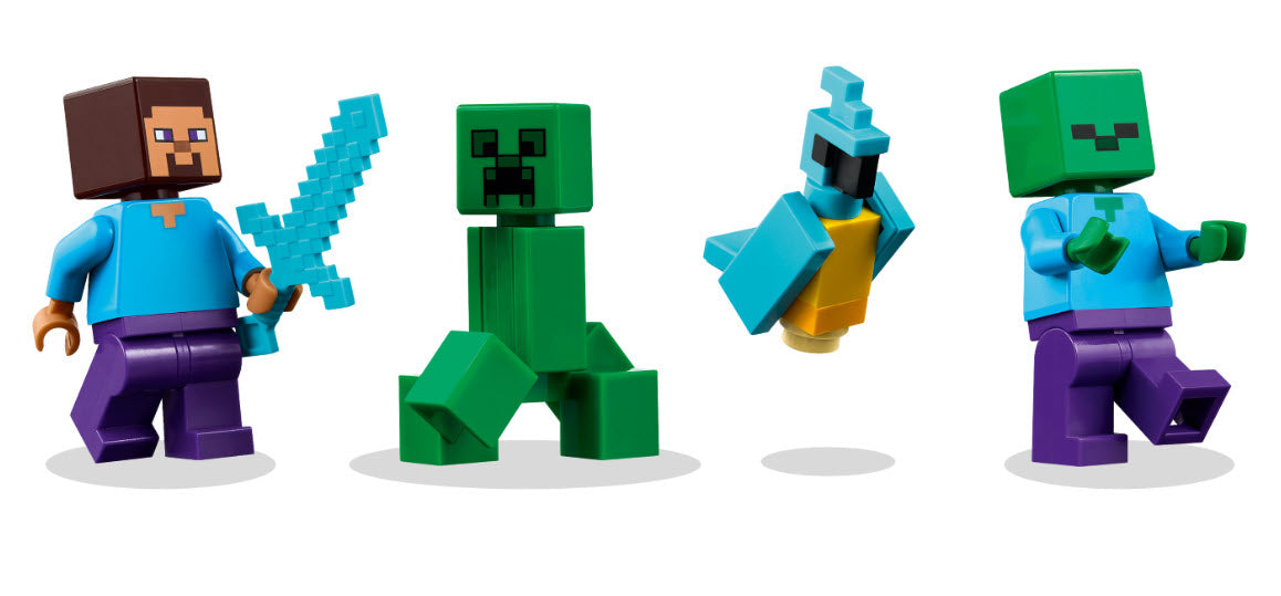 Minifiguren: LEGO Minecraft 21275 Das TNT-Dschungelhaus