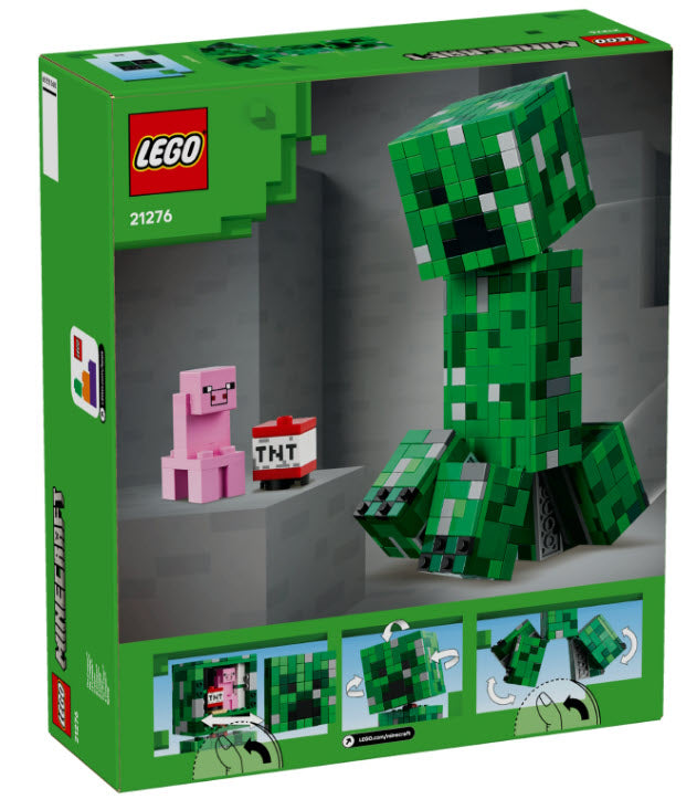 Box Rückseite: LEGO Minecraft 21276 Der Creeper