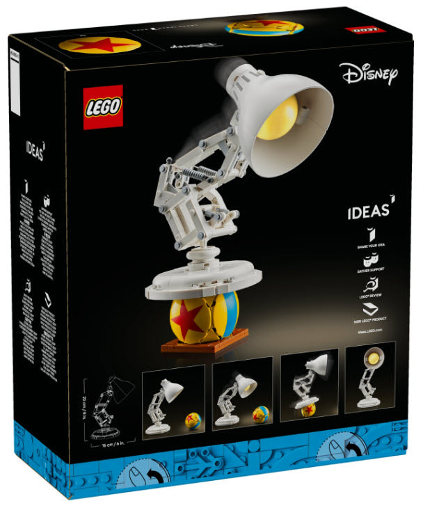 Box Rückseite: LEGO Ideas 21357 Disney Pixar Luxo Jr.