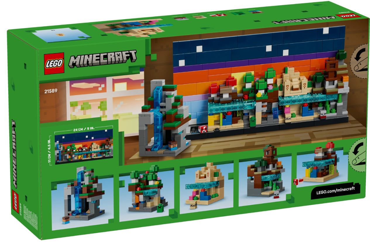 Box Rückseite: LEGO Minecraft 21589 Mini-Biome