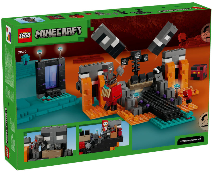 Box Rückseite: LEGO Minecraft 21590 Duell mit dem Wither