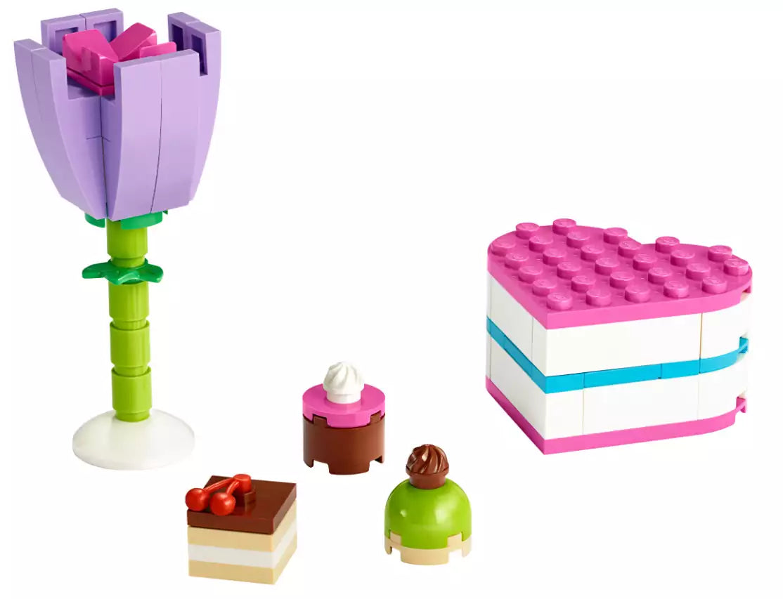 Inhalt: LEGO Friends 30411 Pralinenschachtel & Blume
