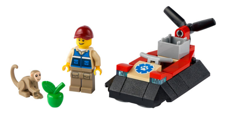 Inhalt: LEGO City 30570 Luftkissenboot für Tierrettungen