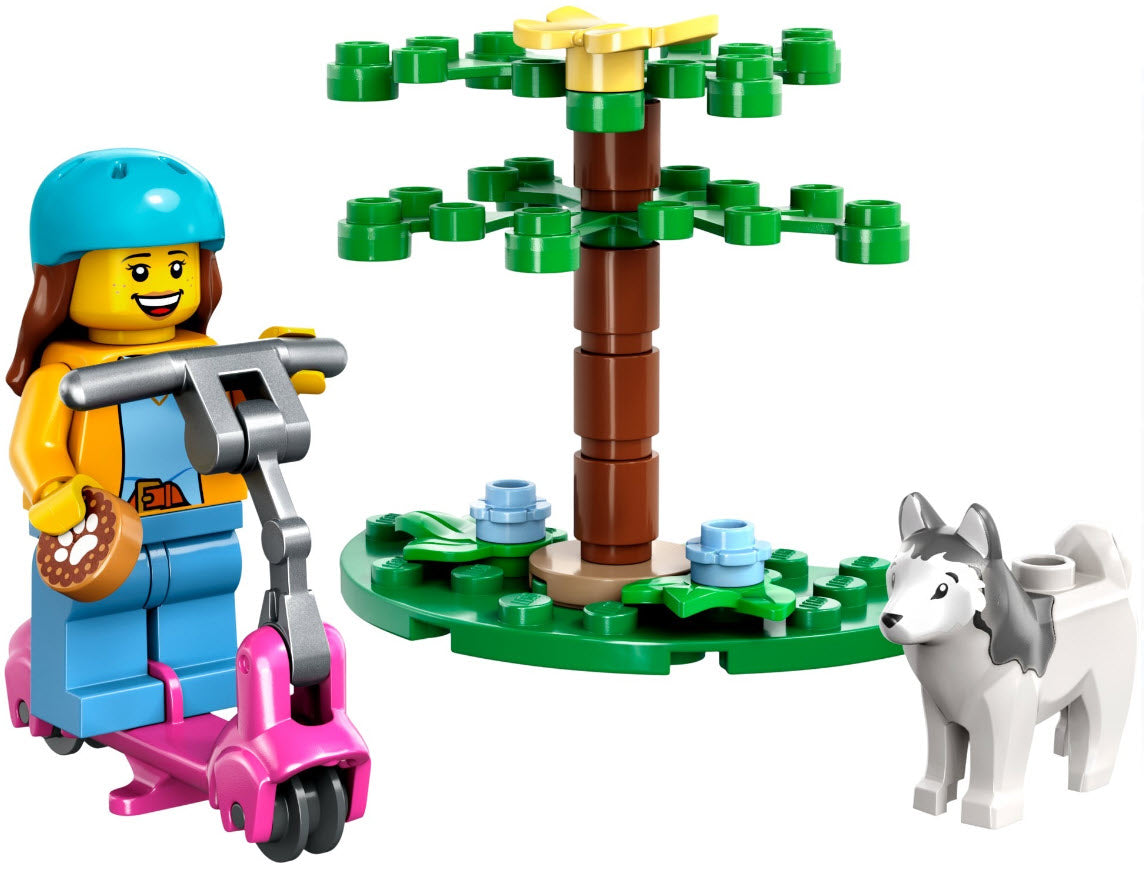 Inhalt: LEGO City 30639 Hundepark und Roller