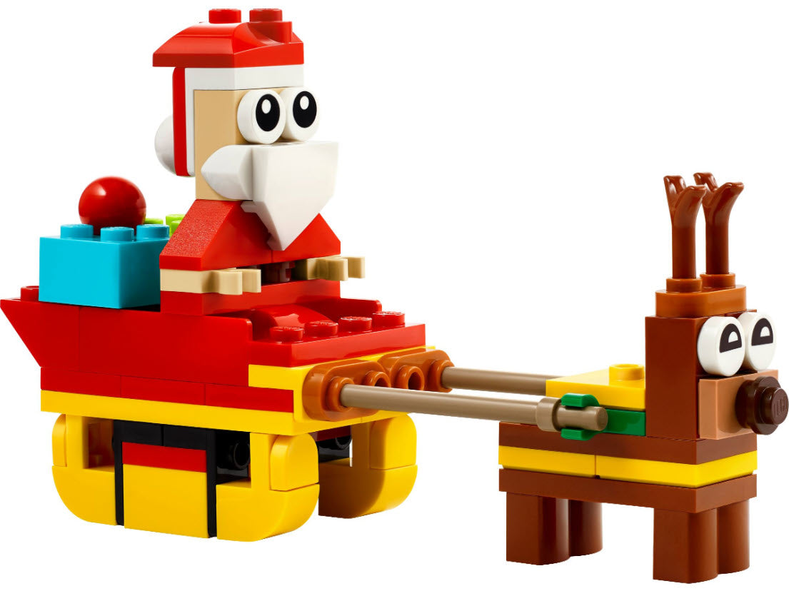 Inhalt: LEGO Creator 30670 Weihnachtsmann auf Schlittenfahrt