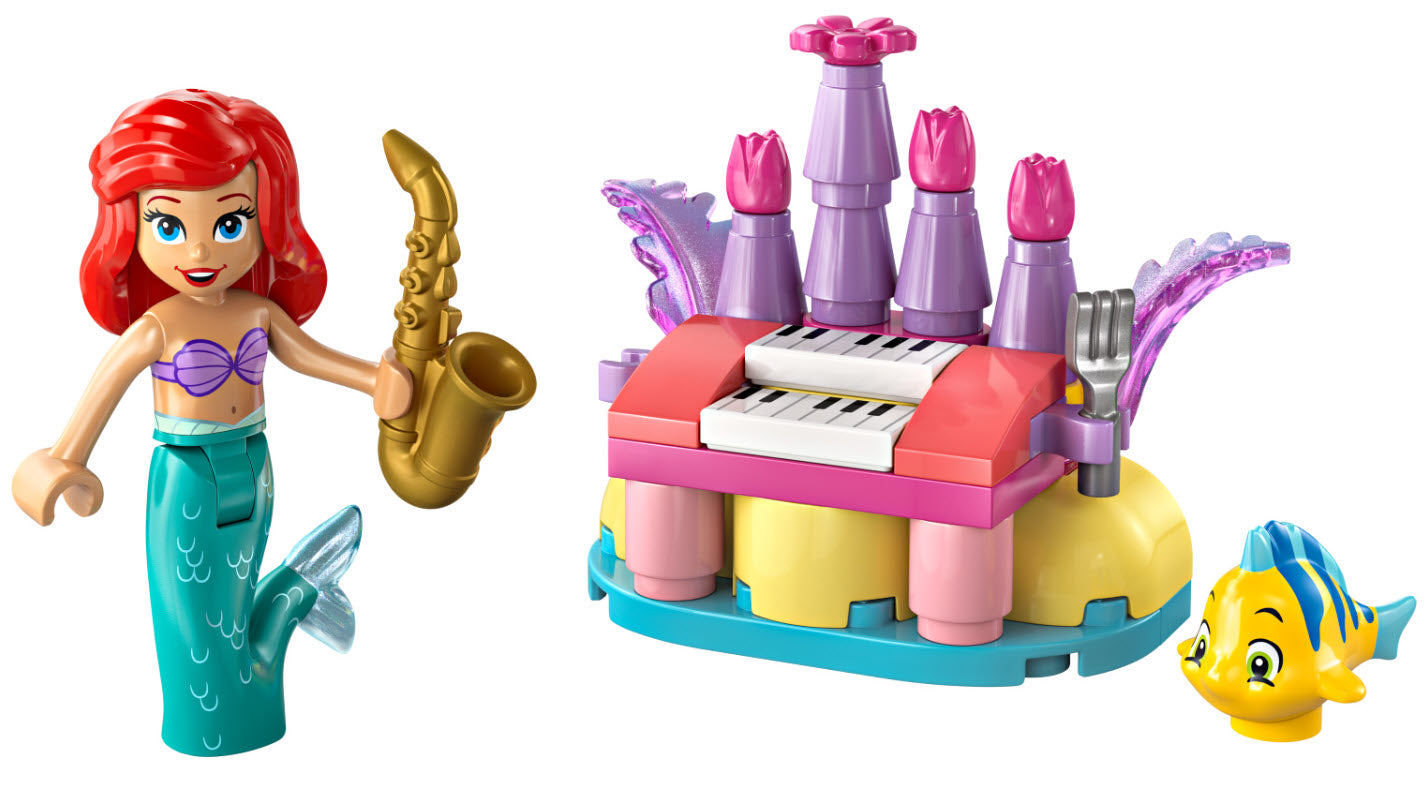 Inhalt: LEGO Disney 30720 Arielles & Fabius' Geburtstagsmusikspaß