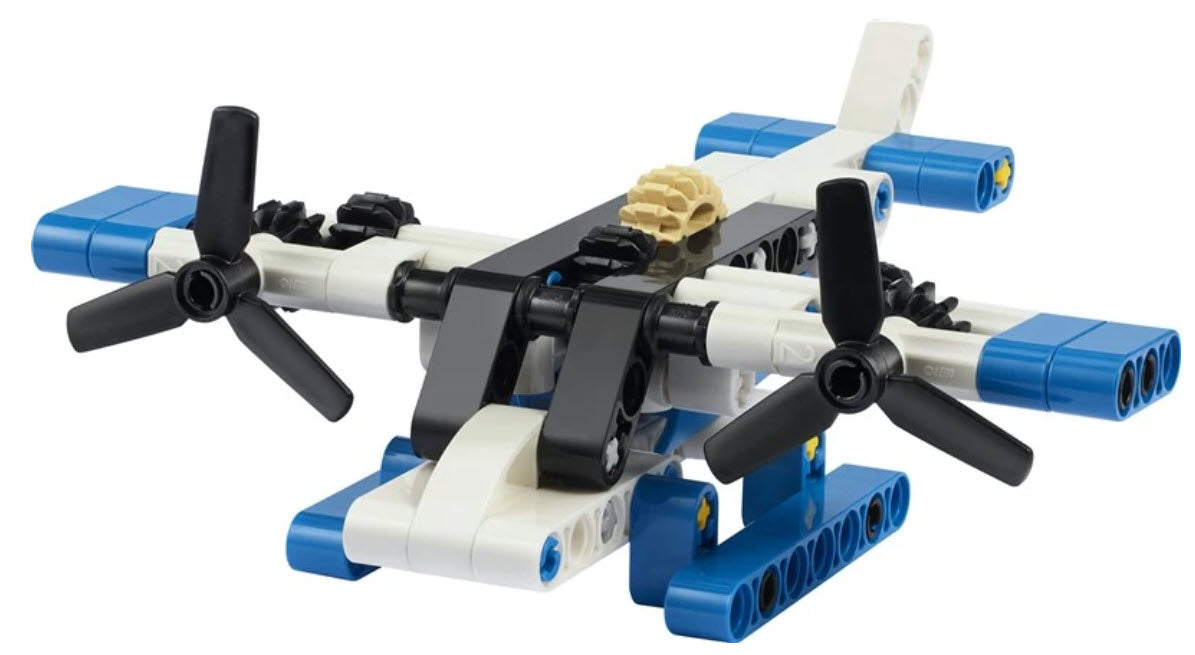 Inhalt: LEGO Technic 30736 Weißes Wasserflugzeug