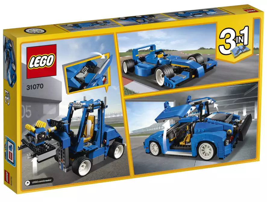 LEGO Creator 31070 Turborennwagen, Box Rückansicht