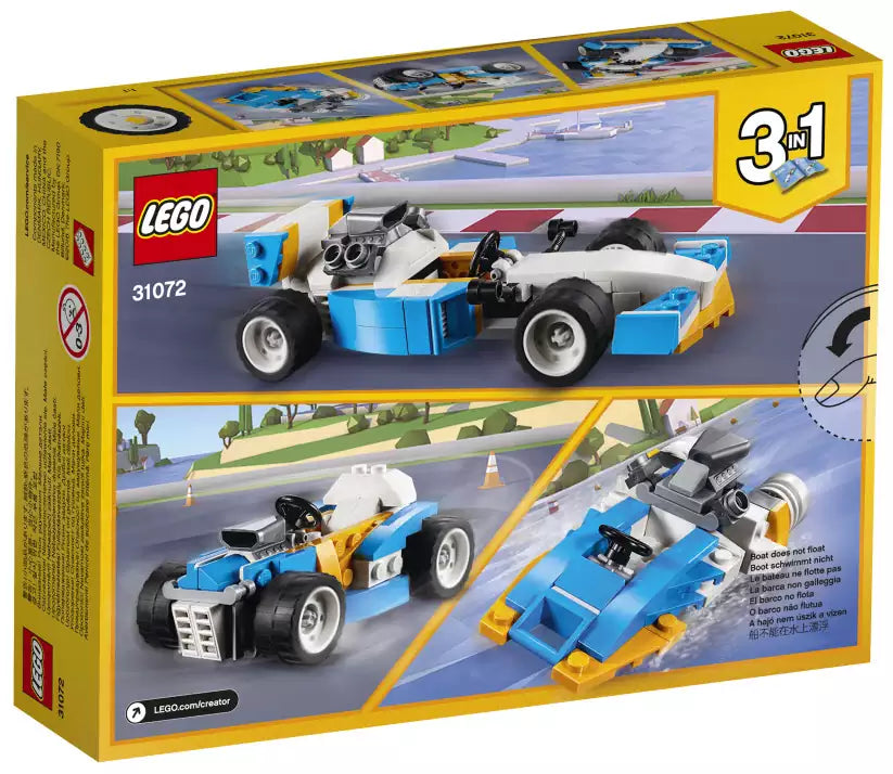 Box Rückansicht: LEGO Creator 31072 Ultimative Motor-Power