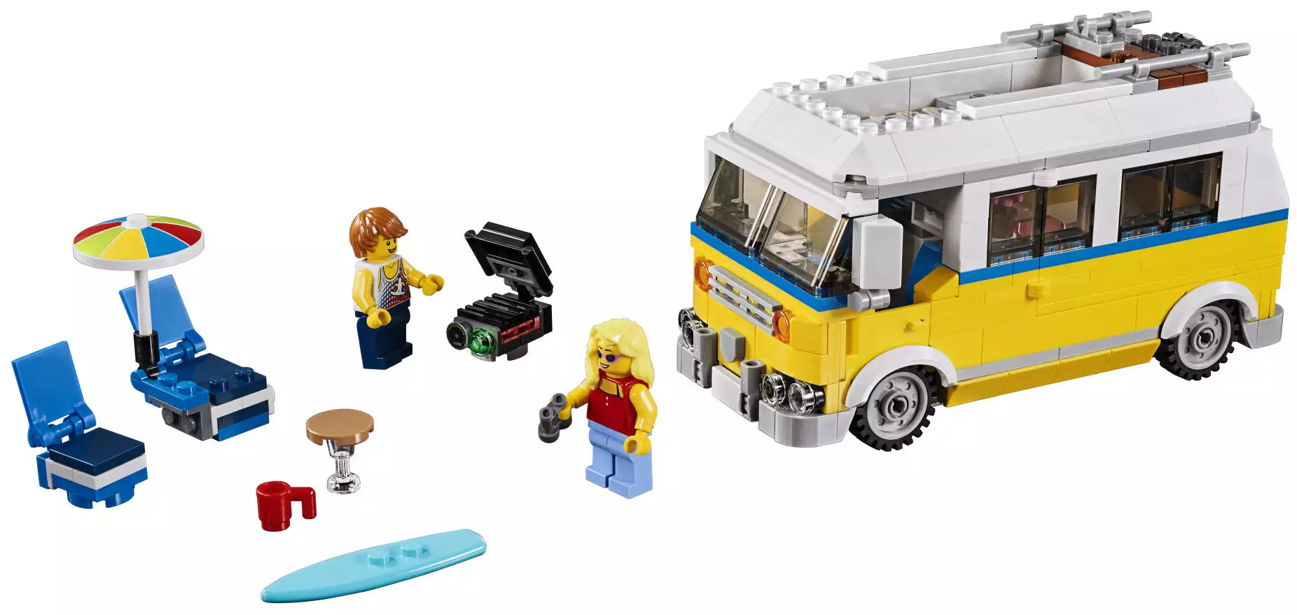 Inhalt: LEGO Creator 31079 Surfermobil