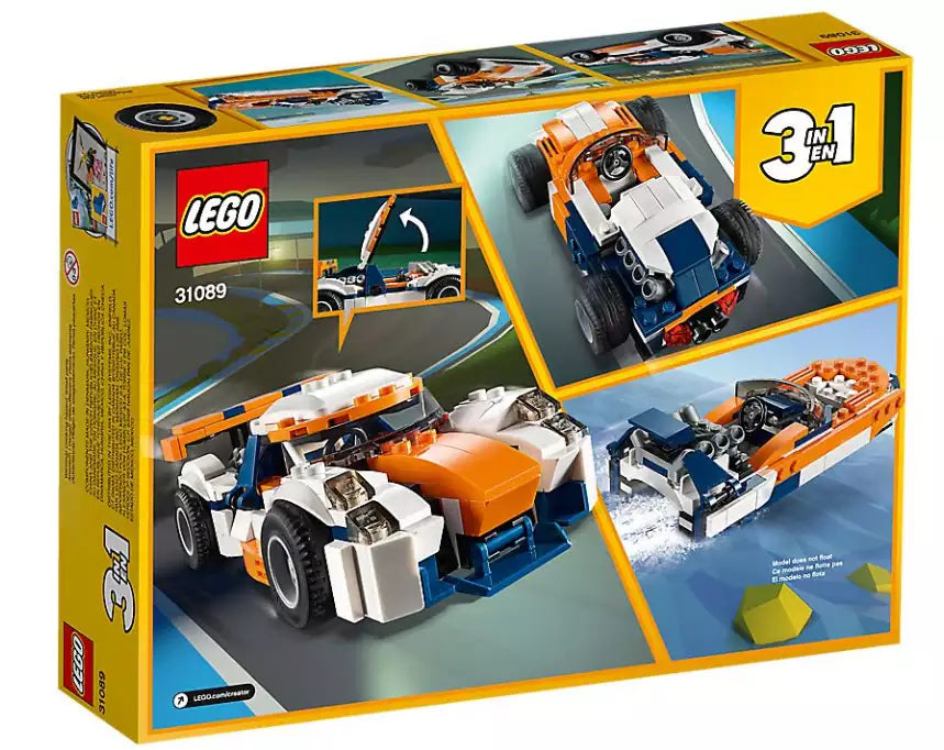 Box Rückseite: LEGO Creator 31089 Rennwagen
