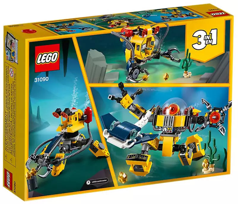 Box Rückseite: LEGO Creator 31090 Unterwasser-Roboter