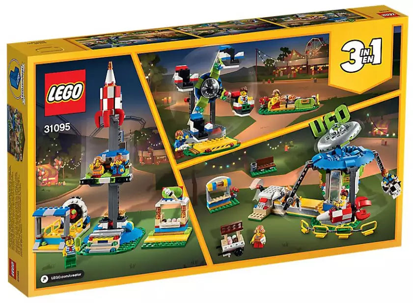 Box Rückseite: LEGO Creator 31095 Jahrmarktkarussell