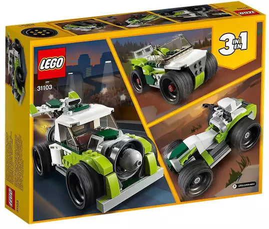 Box Rückseite: LEGO Creator 31103 Raketen-Truck