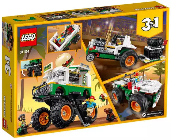 Box Rückseite: LEGO Creator 31104 Burger-Monster-Truck
