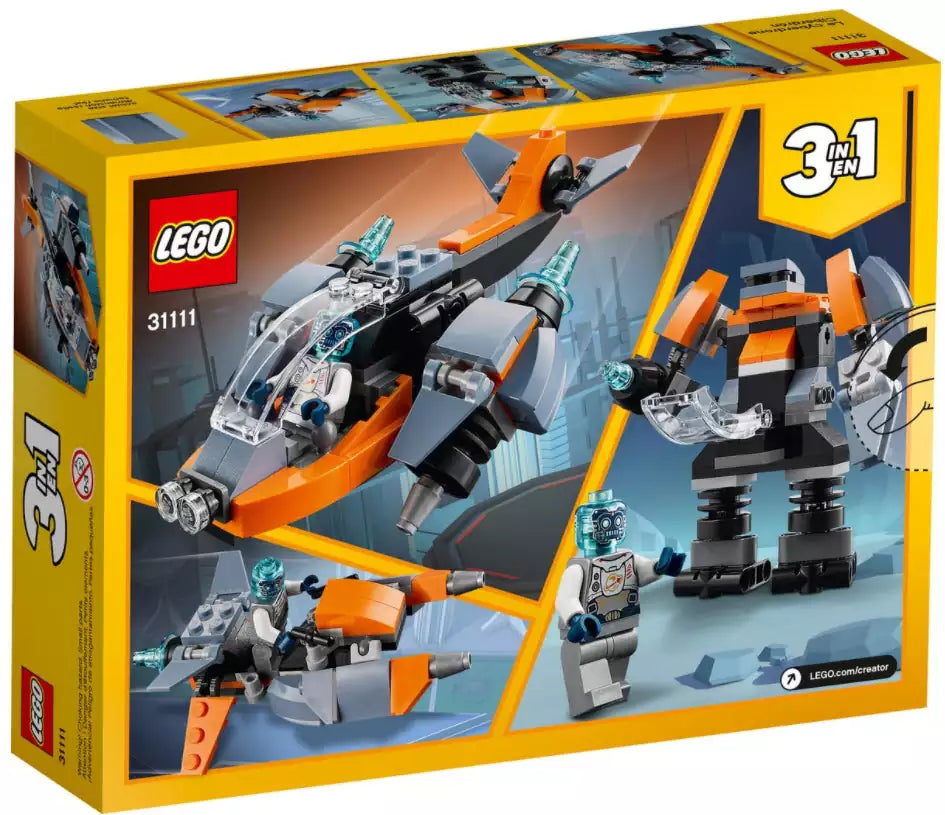 Box Rückseite: LEGO Creator 31111 Cyber-Drohne