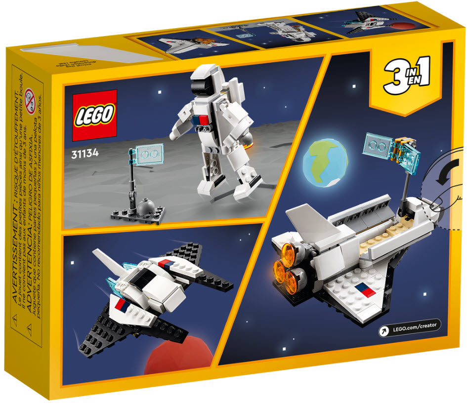 Box Rückseite: LEGO Creator 31134 Spaceshuttle