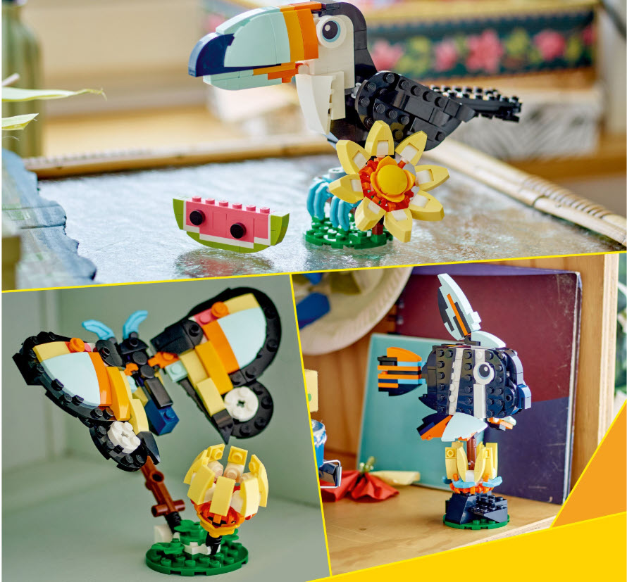 3-in-1 Modelle: LEGO Creator 31173 Wilde Tiere: Tropischer Tukan