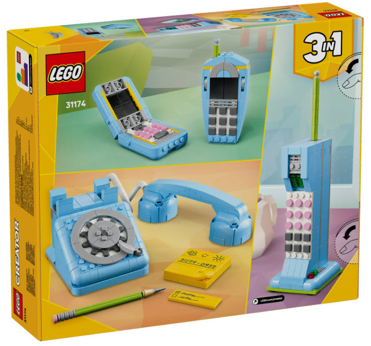 Box Rückseite: LEGO Creator 31174 Retro-Telefon