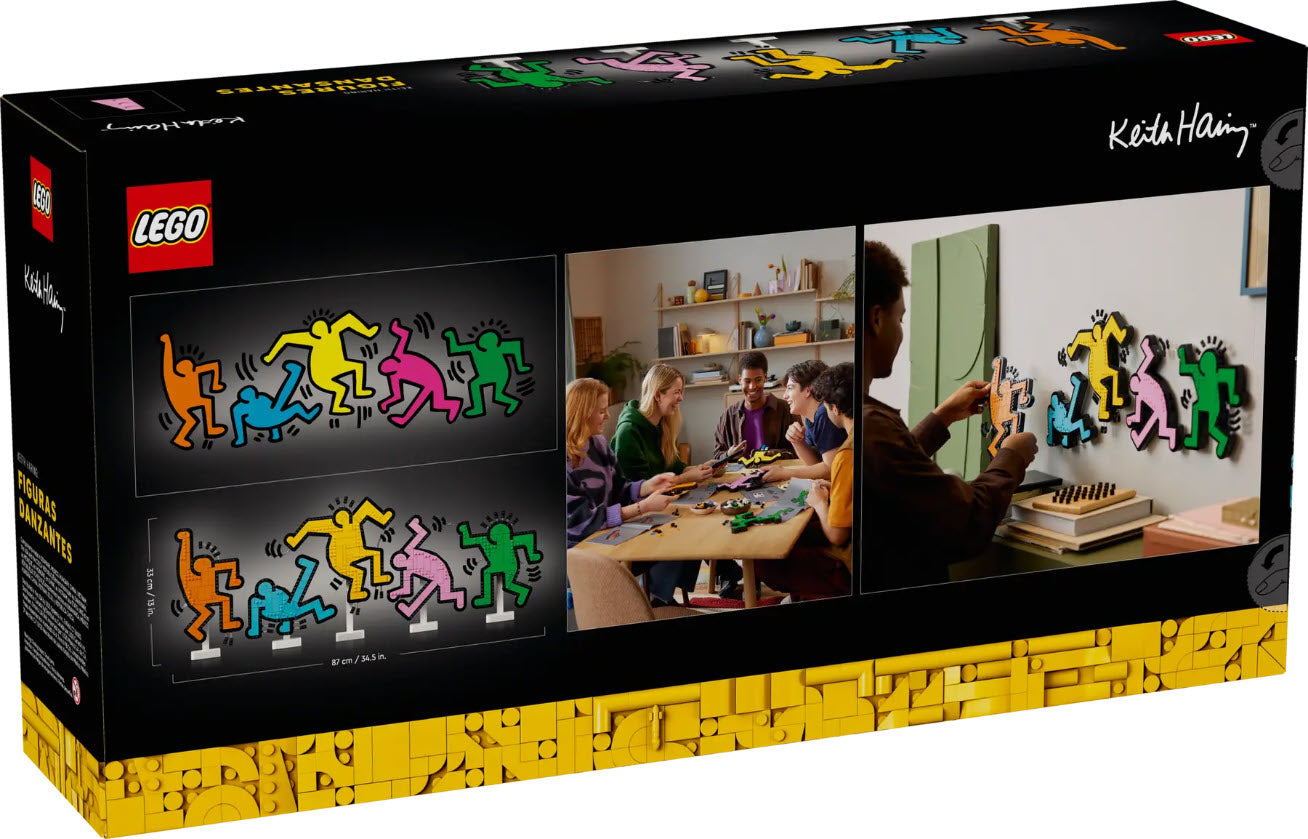 Box Rückansicht: LEGO Art 31216 Keith Haring – Tanzende Figuren