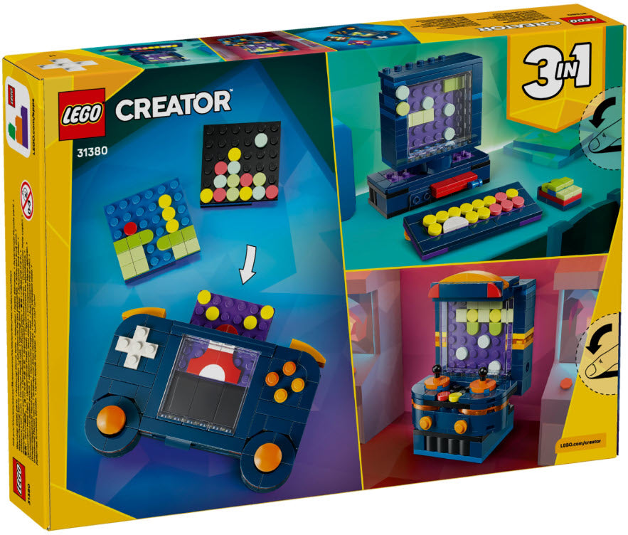 Box Rückseite: LEGO Creator 31380 Retro-Spielkonsole
