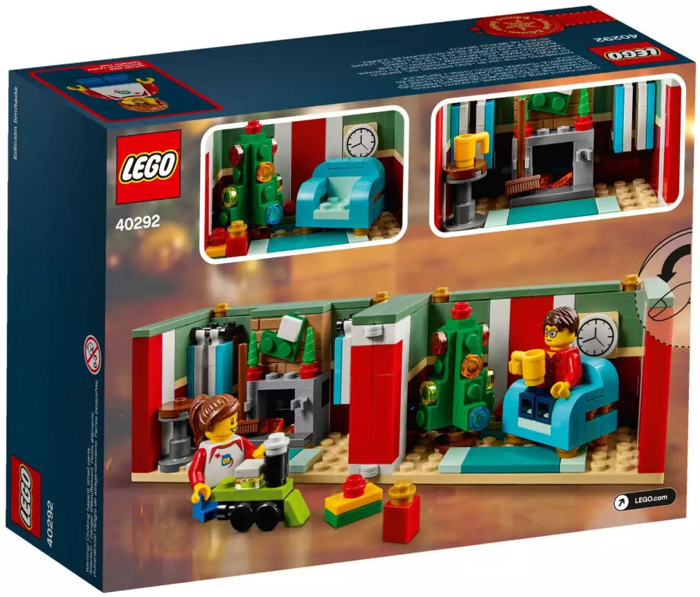 Box Rückseite: LEGO Saisonale Sets 400292 Weihnachtsgeschenkbox Limited Edition 2018