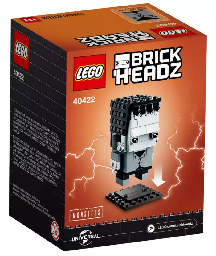 Box Rückansicht: LEGO Brickheadz 40422 Frankenstein