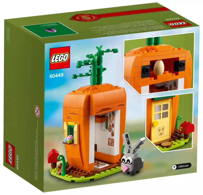 Box Rückansicht: LEGO 40449 Karottenhaus des Osterhasen