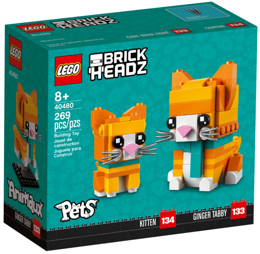 LEGO BrickHeadz 40480 Rot getigerte Katze
