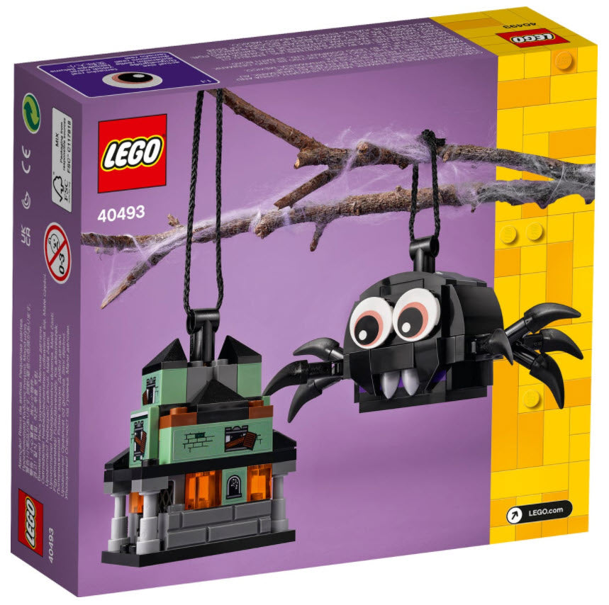 Box Rückansicht: LEGO 40493 Spinne und Geisterhaus
