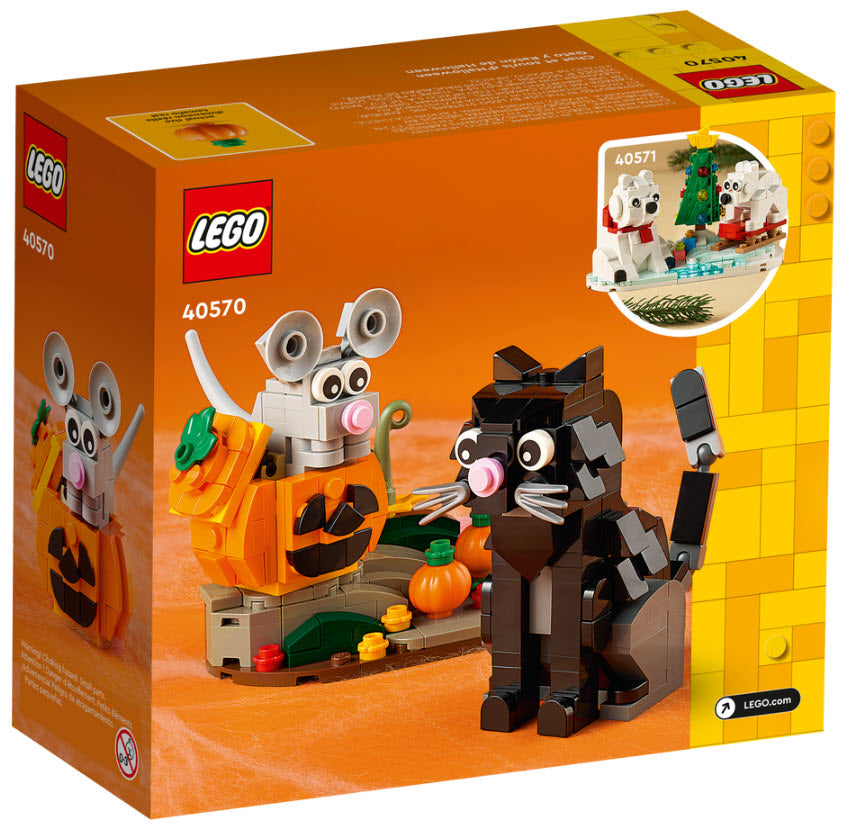 Box Rückansicht: LEGO 40570 Katz und Maus an Halloween