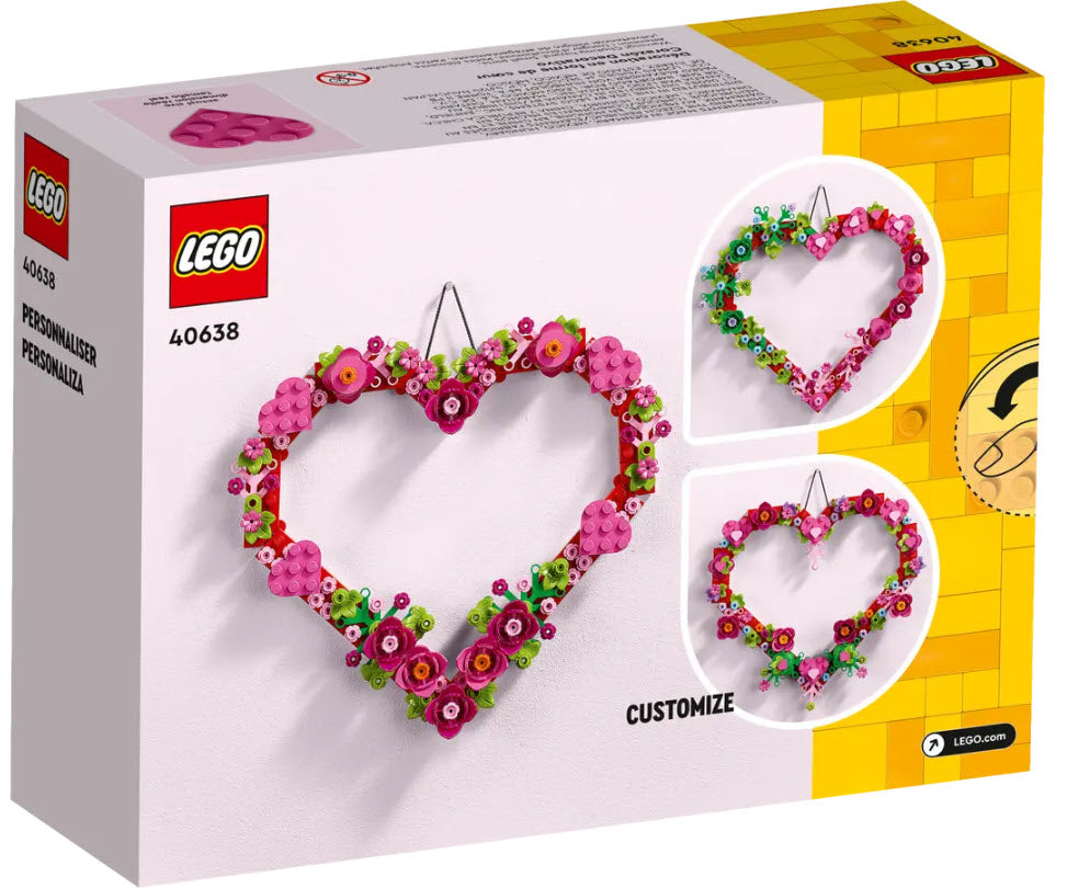 Box Rückseite: LEGO Iconic 40638 Herz-Deko