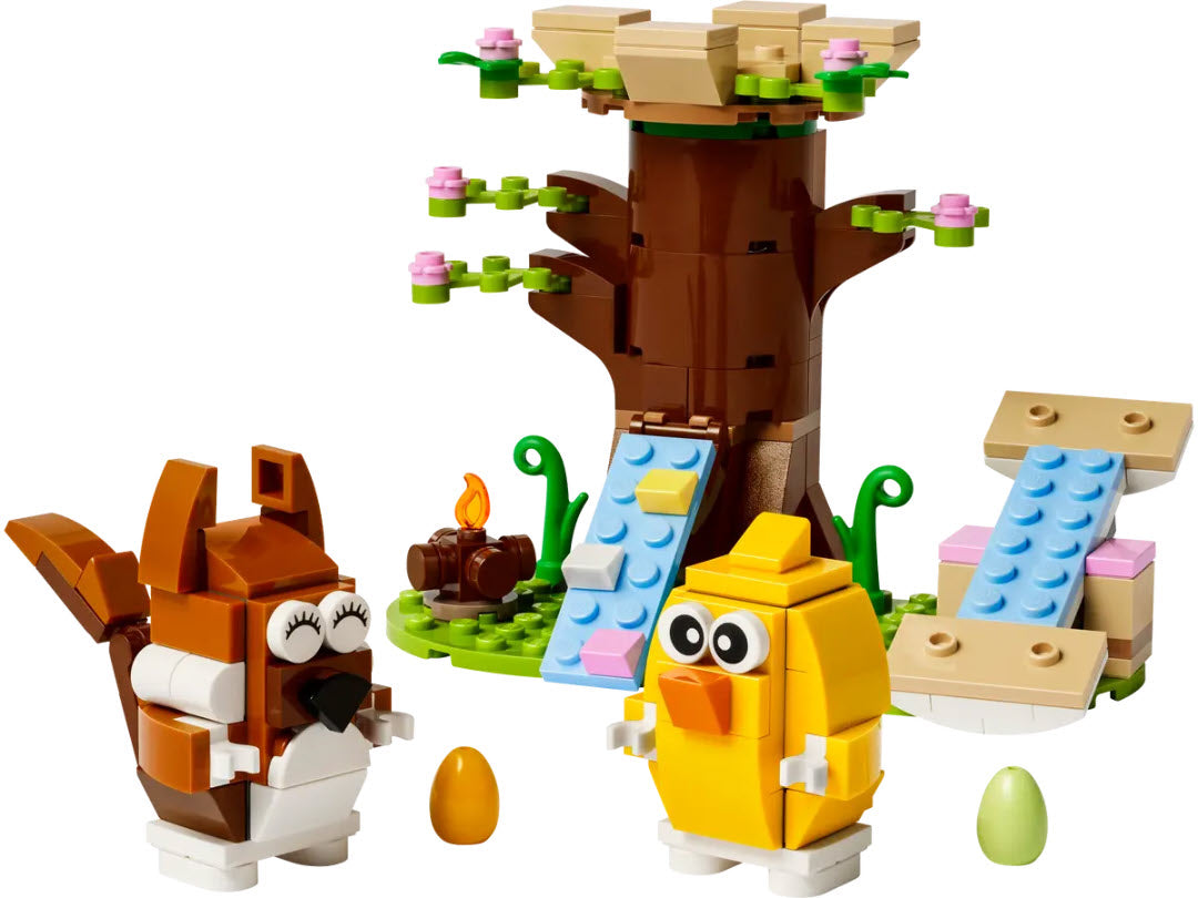 Inhalt: LEGO 40709 Frühlingstierspielplatz