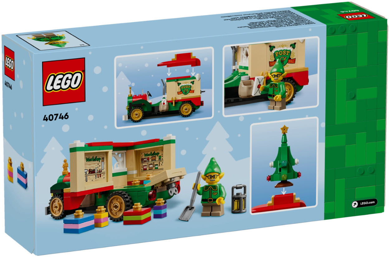 Box Rückseite: LEGO 40746 Lieferwagen des Weihnachtsmanns