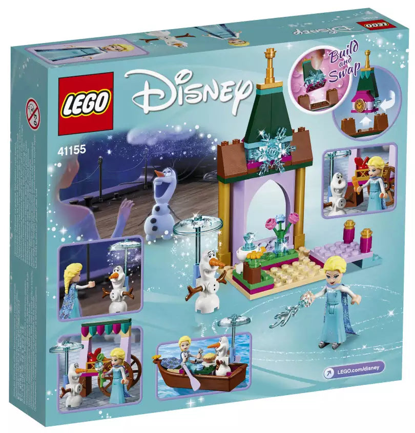 Box Rückansicht: LEGO Disney Princess 41155 Elsas Abenteuer auf dem Markt