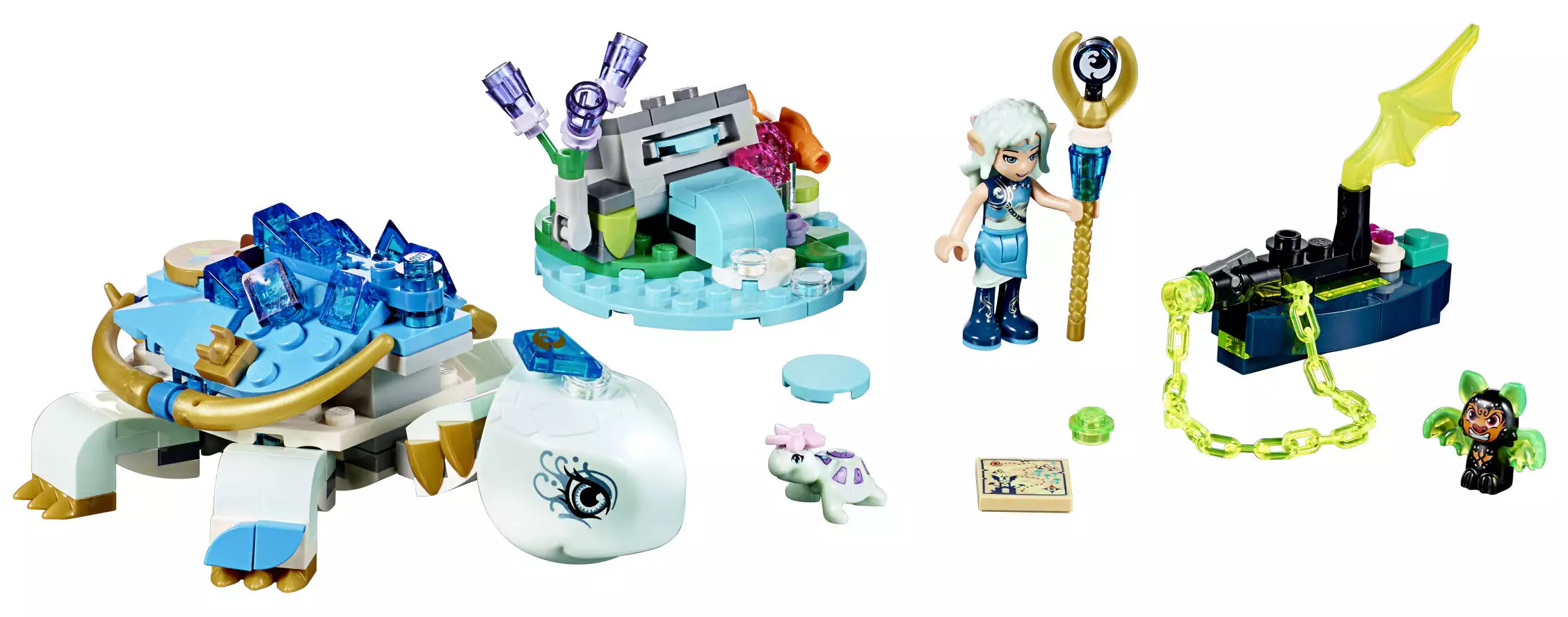 Inhalt: LEGO Elves 41191 Naida und die Wasserschildkröte