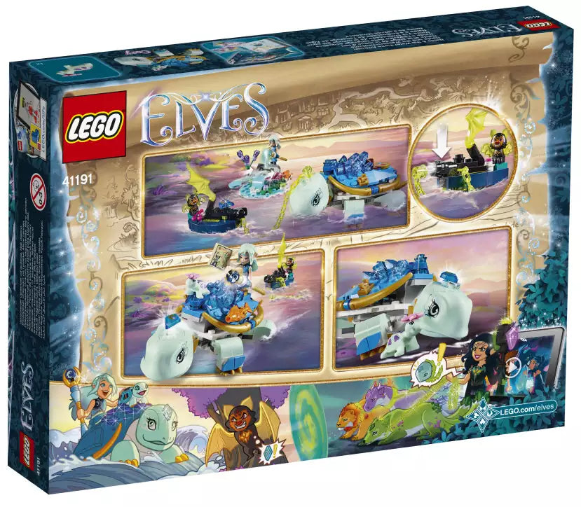Box Rückseite: LEGO Elves 41191 Naida und die Wasserschildkröte