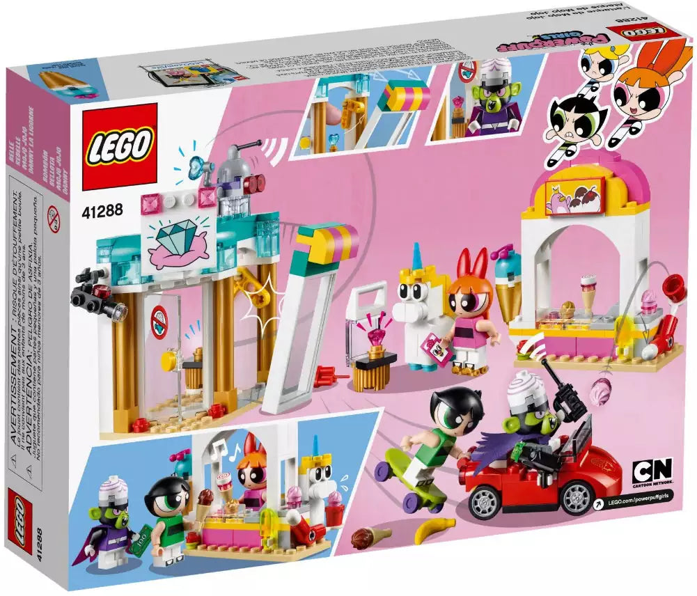 Box Rückansicht: LEGO Powerpuff Girls 41288 Angriff von Mojo Jojo