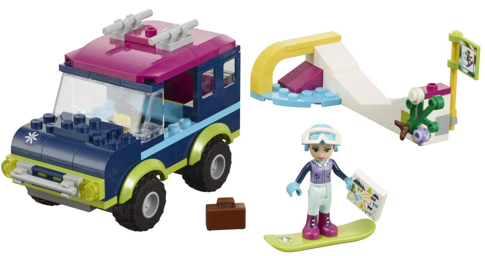 LEGO Friends 41321 Geländewagen im Wintersportort, Inhalt